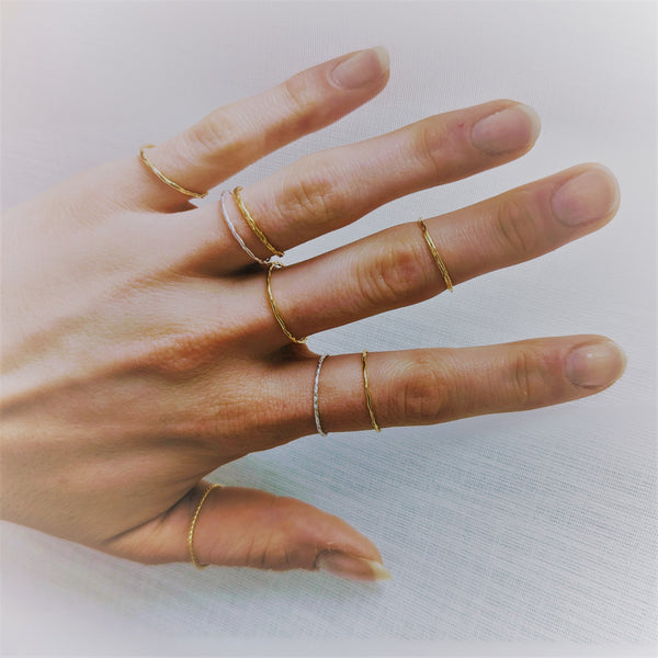 LEA MINI Stacking rings 14k gold filled – Boxwood